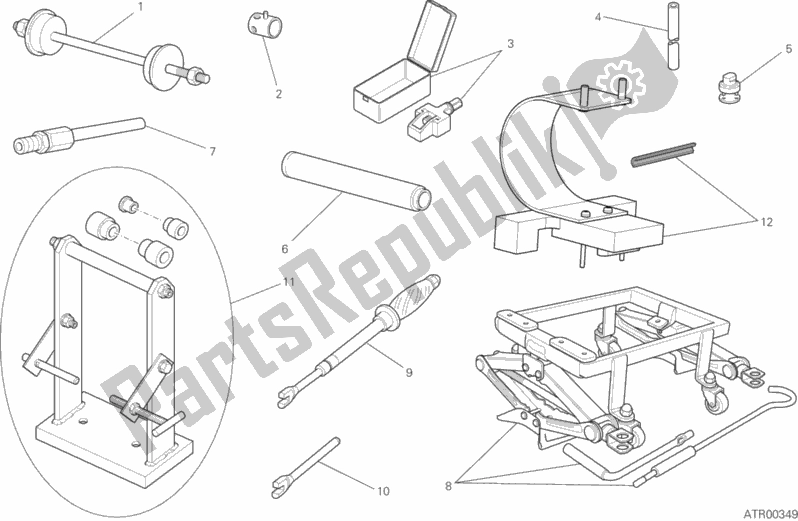 Toutes les pièces pour le Outils De Service D'atelier, Châssis du Ducati Scrambler Cafe Racer Thailand 803 2019